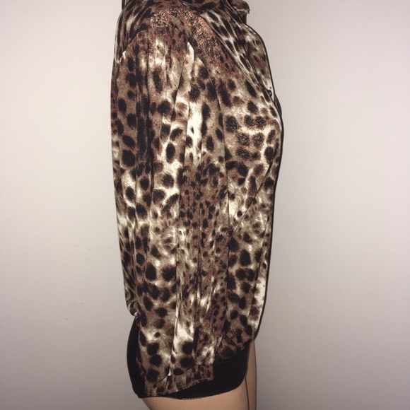 Shape FX Bodysuit Leopard 3/4 Sleeve Size 8 NWT - Picture 4 of 12